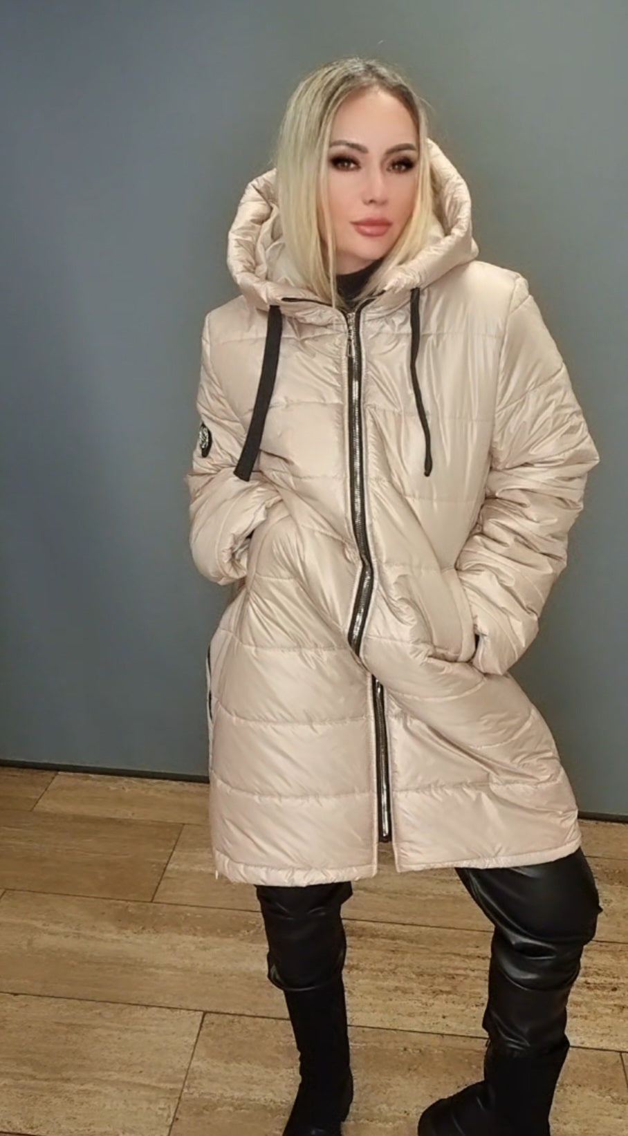 Winter Jacke Beige
