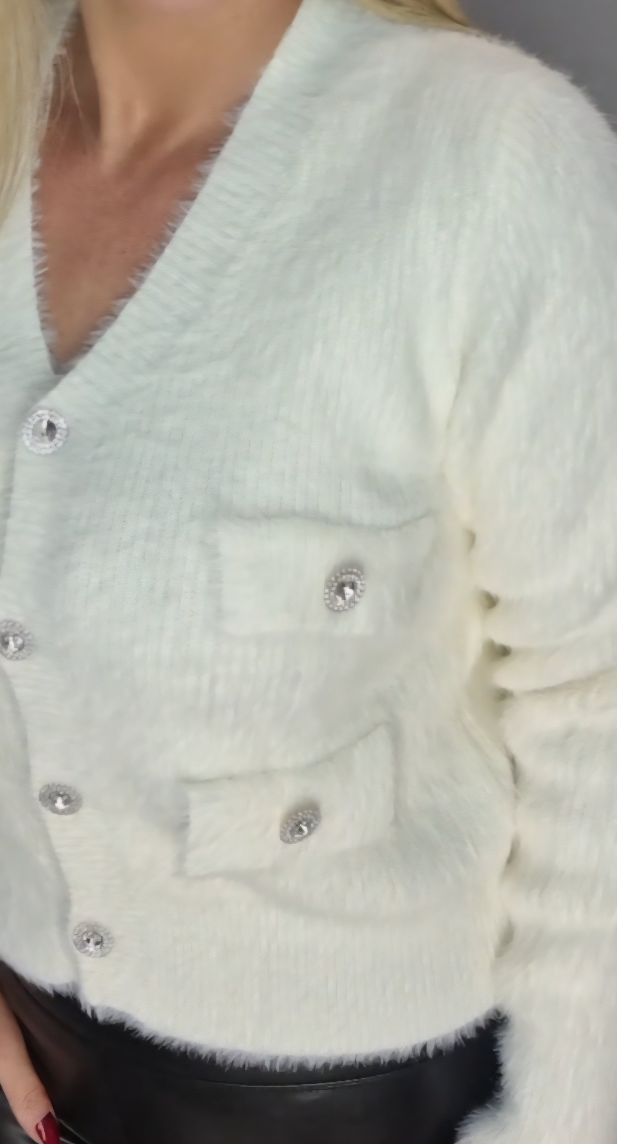 Streckjacke in Creme Farbe