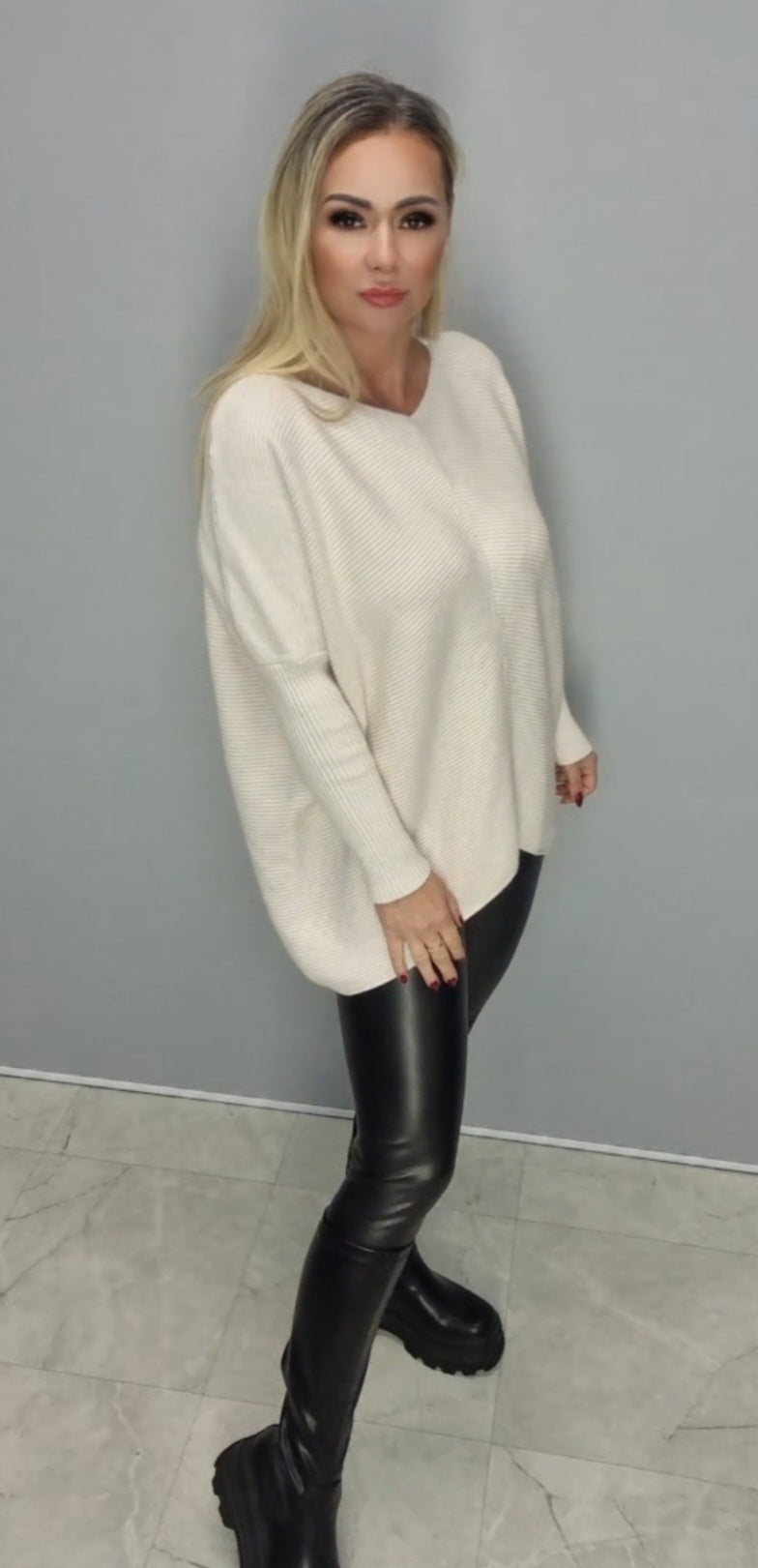 Pullover Beige  oder Cappucino Uni Große