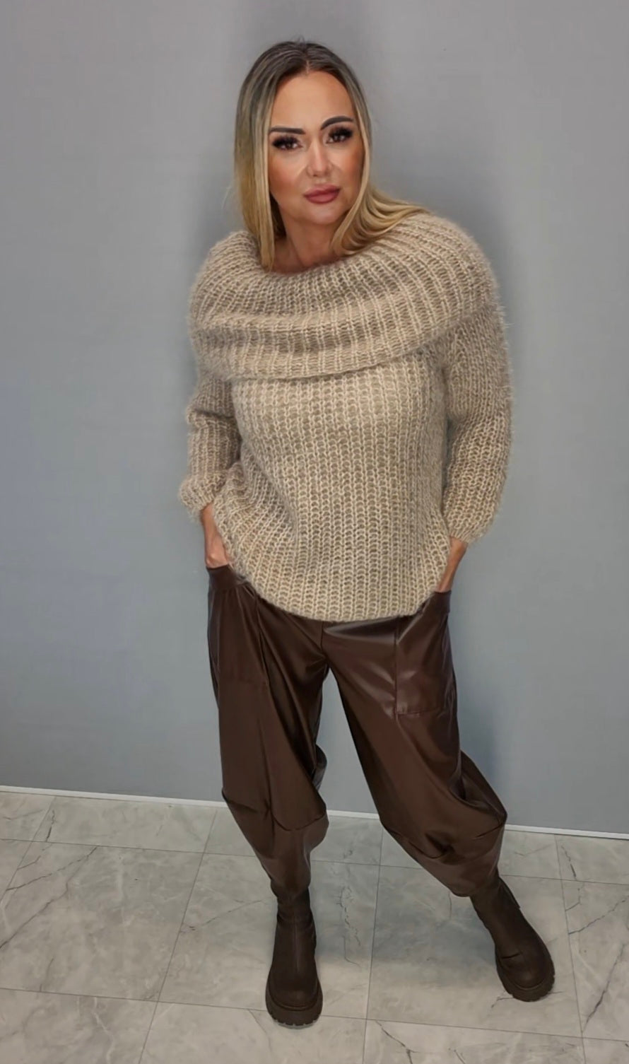 Pullover in Beige