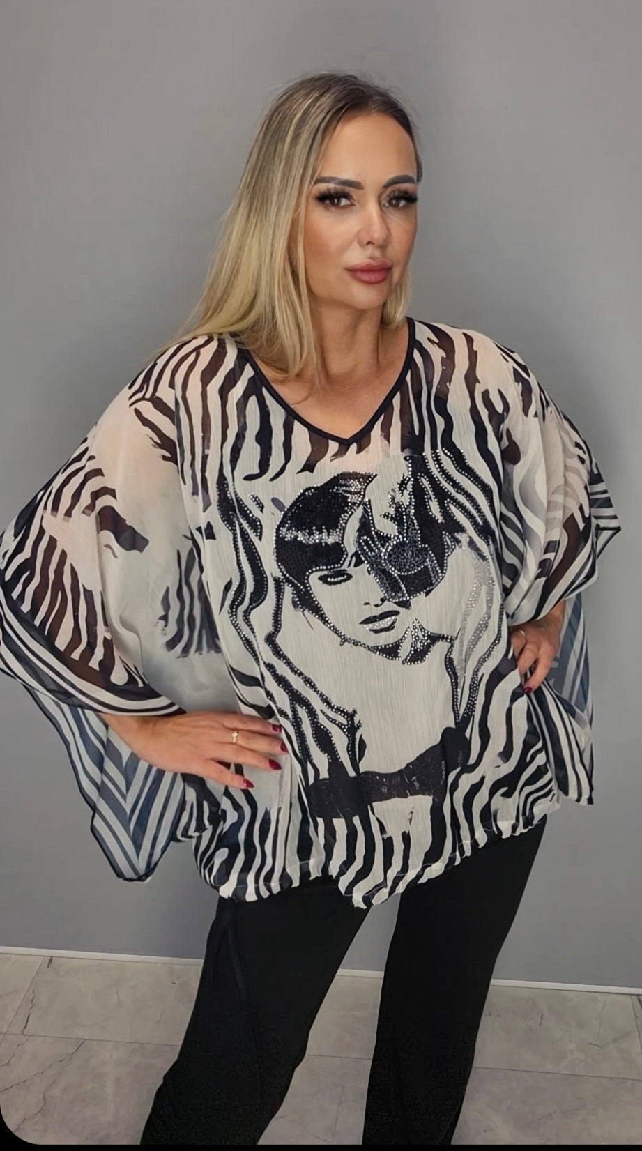 Poncho Bluse