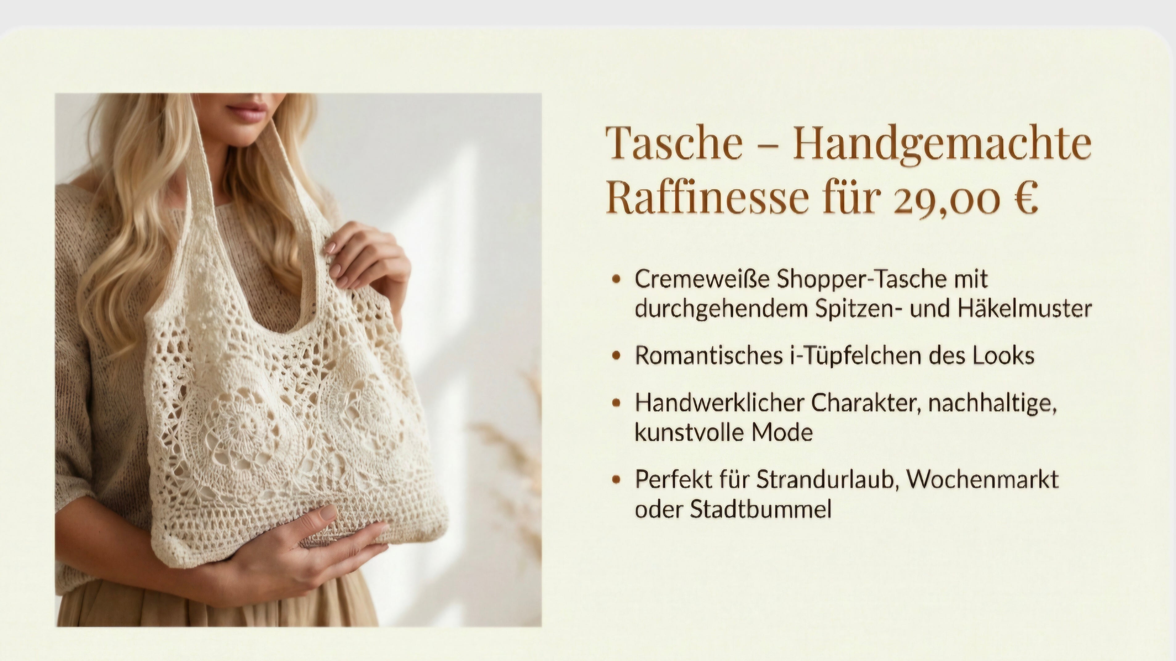 Tasche Handgemachte