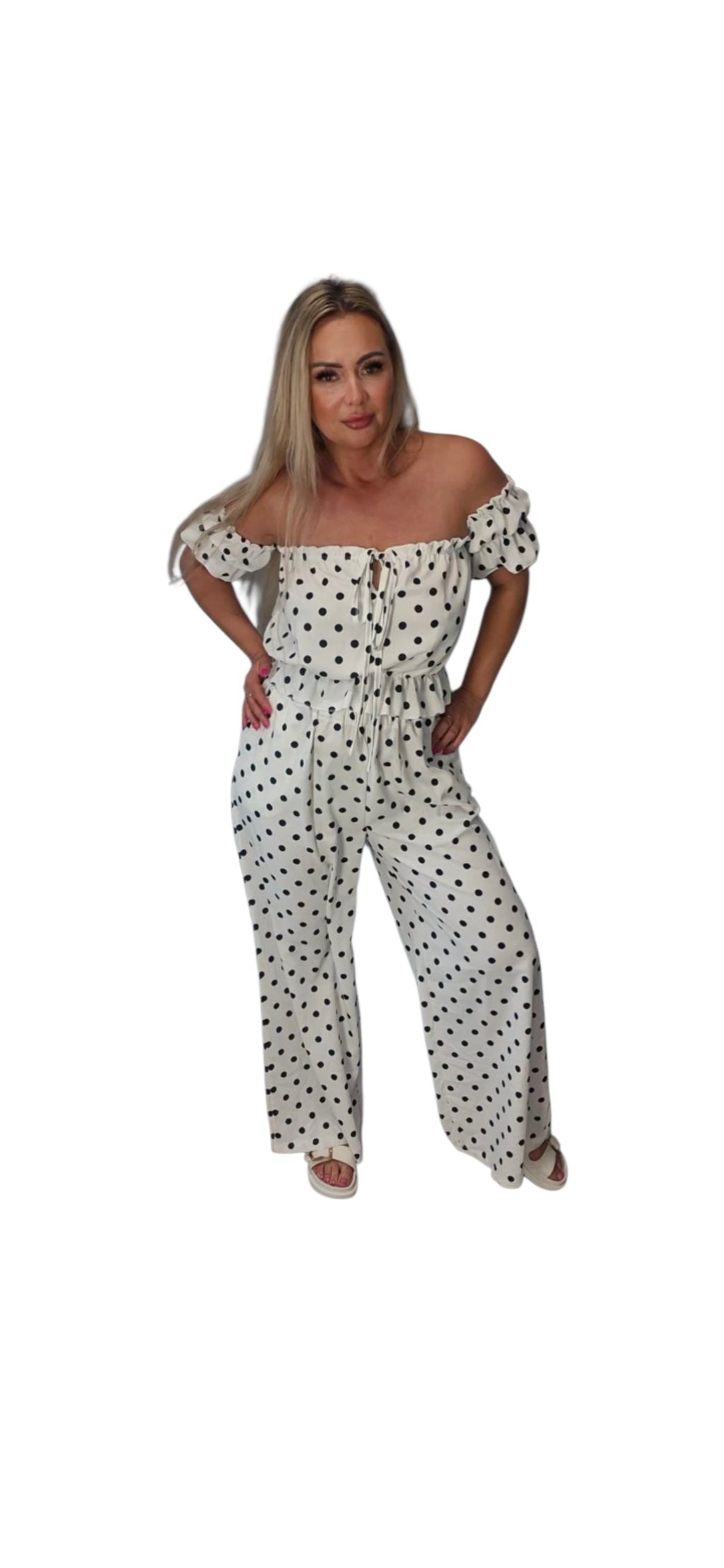 Damen Set Weiß-Schwarz